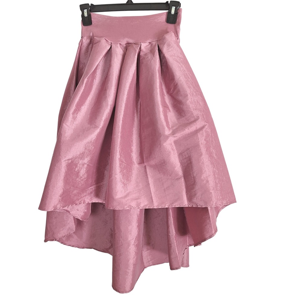Haute Monde Mauve Pink S High-Low Bow Back Skirt Kids HMS1002